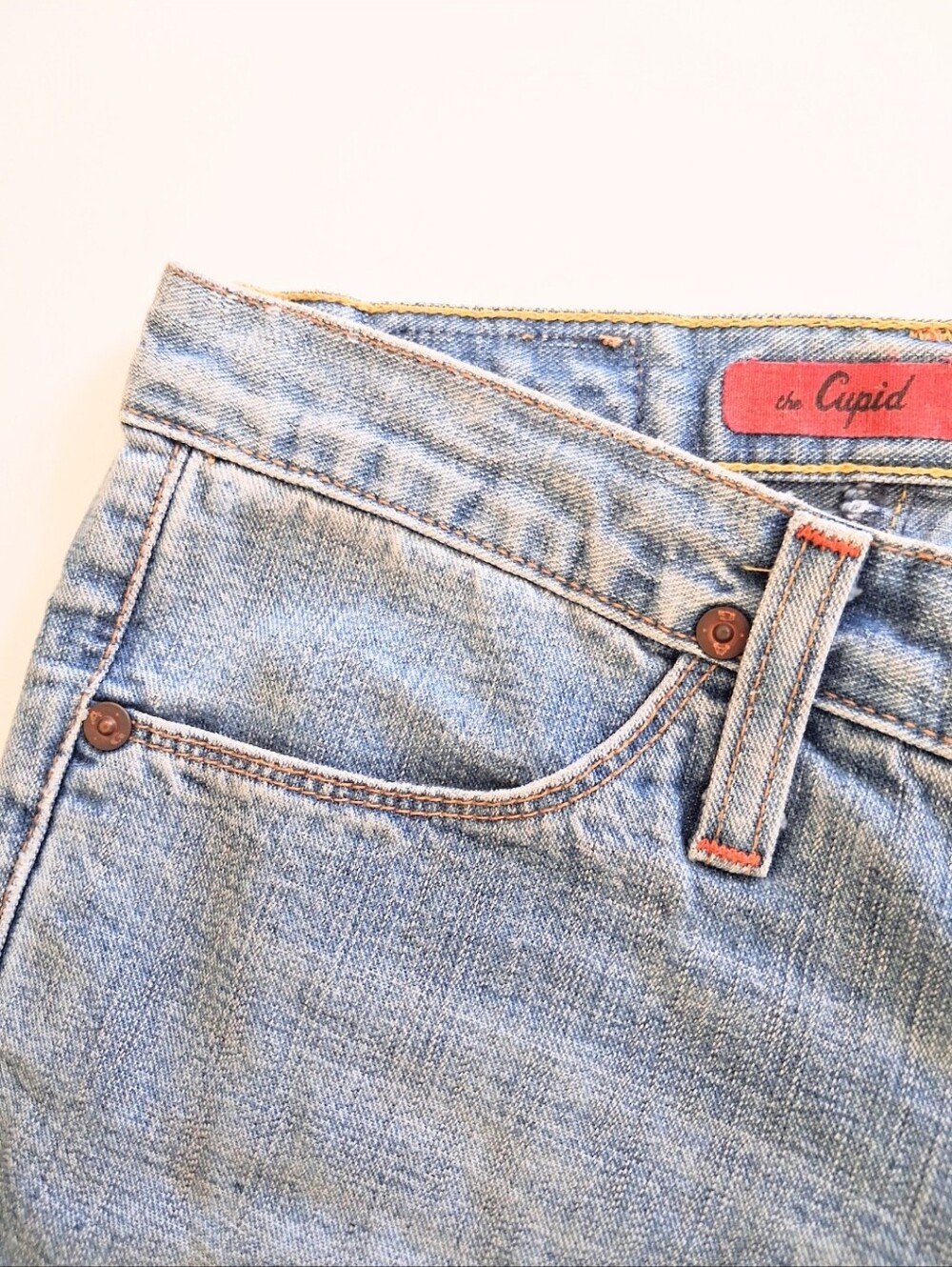 Rare Y2K Vintage AG Adriano Goldschmiel The Cupid Button Fly Light Denim Jeans - Picture 6 of 16